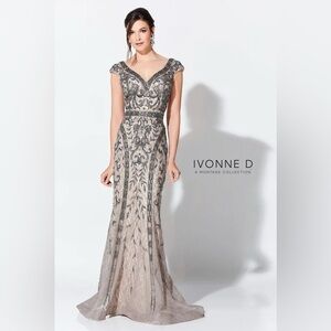 Ivone D Tulle Beading Gown